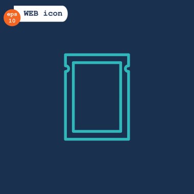 Polietilen mühürlü kapalı çanta simgesi