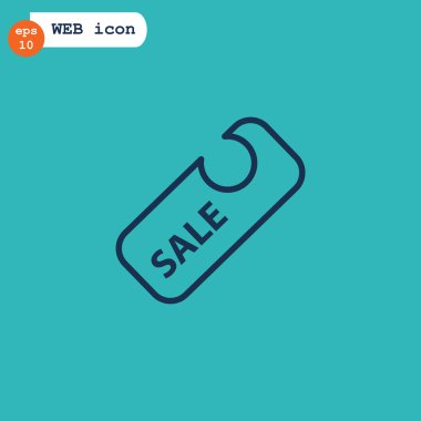 Satılık etiketi, rozet simge