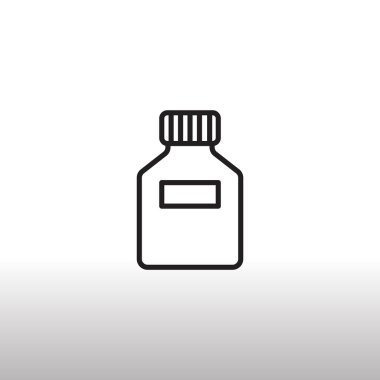 sıvı simge için cam şişe