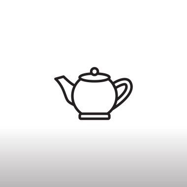 Klasik seramik çaydanlık simgesi