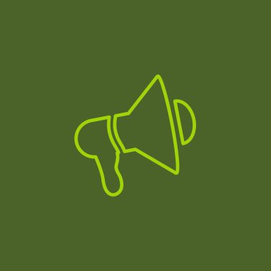 megafon, hoparlör simgesini