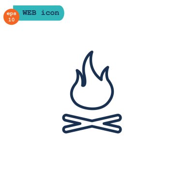 kamp ateşi, şenlik ateşi simgesi