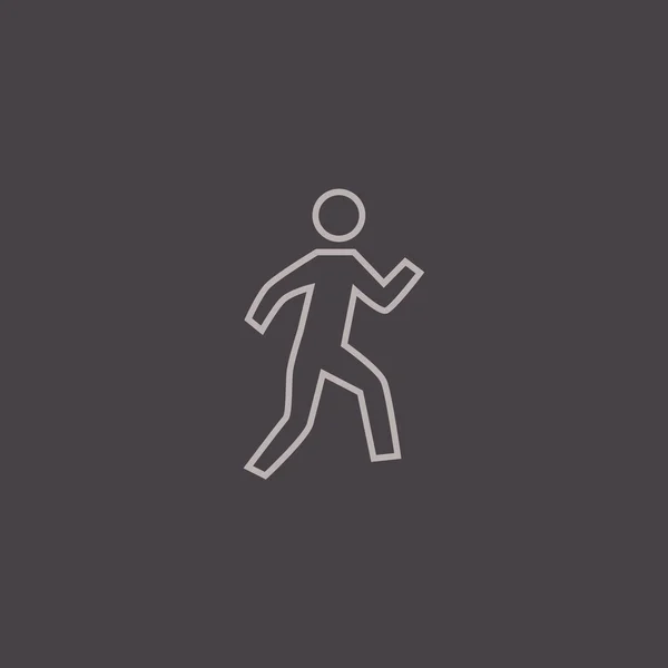 Caminhada ícone homem — Vetor de Stock