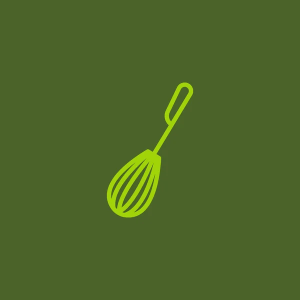 Metal kitchen whisk icon — Stock Vector