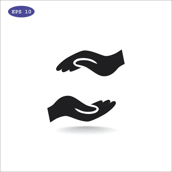 Empty holding hands icon — Stock Vector