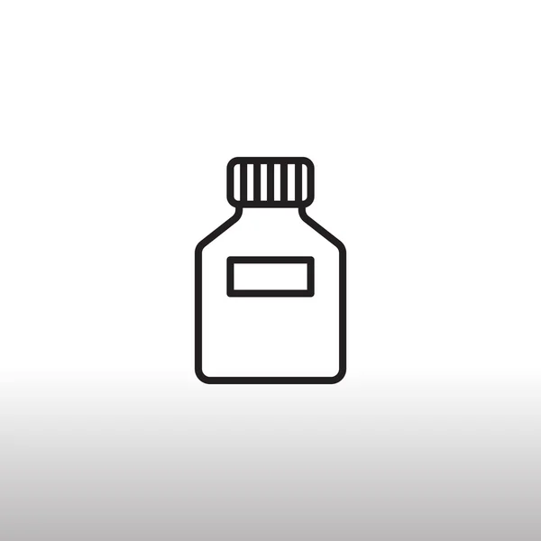 Sıvı simge için cam şişe — Stok Vektör