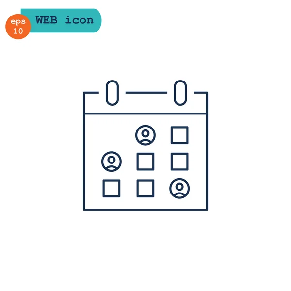 Calendario Icono plano — Archivo Imágenes Vectoriales
