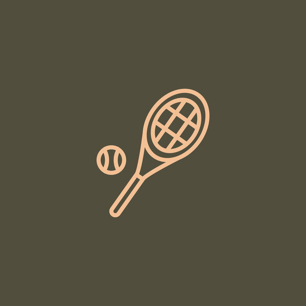 tennis racket and ball icon