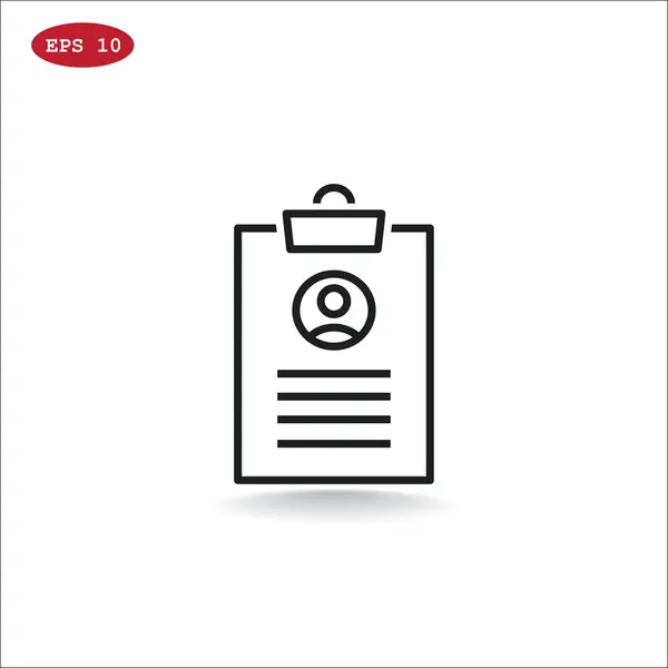 Clipboard page icon — Stock Vector