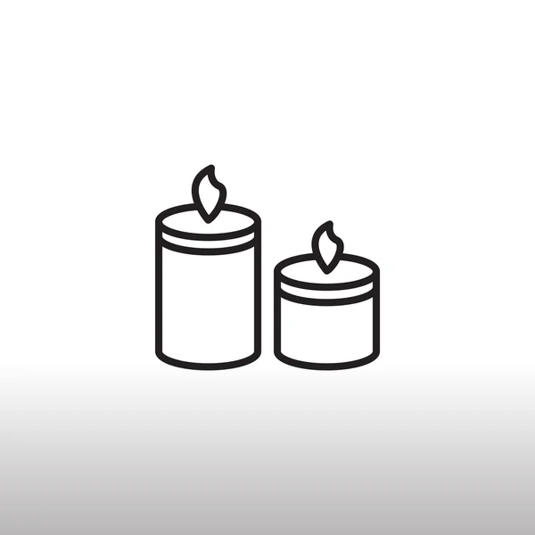 Ícone de velas em chamas — Vetor de Stock