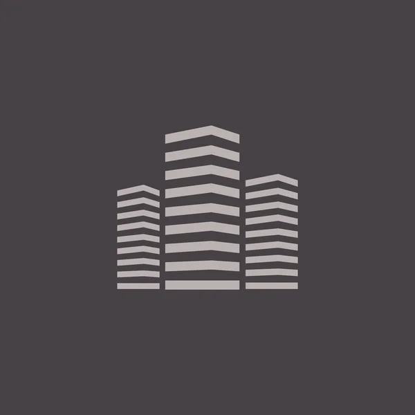 Ikona s více články budovy — Stockový vektor