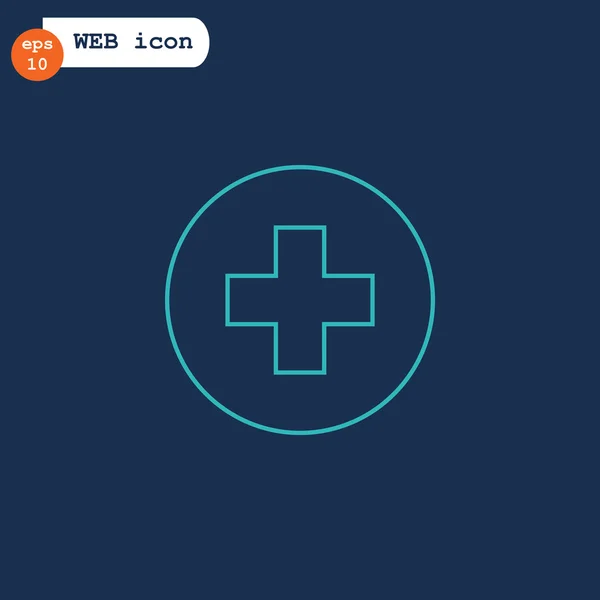 Medical cross icon — Stock Vector