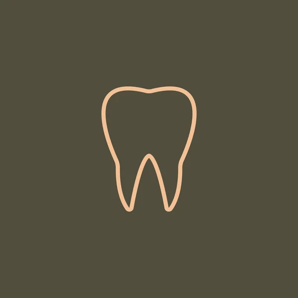 Зуб, стоматології значок — стоковий вектор