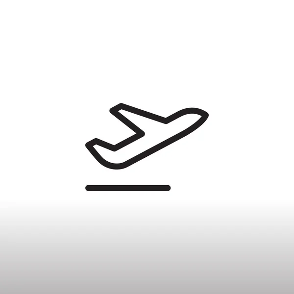 Icono de avión volador — Vector de stock