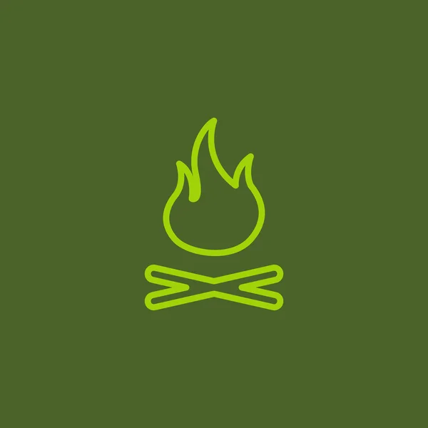营火，篝火图标 — 图库矢量图片