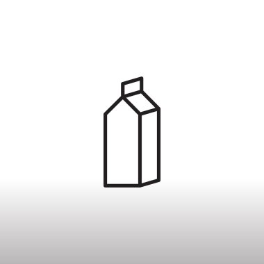 Süt simgesi için ambalaj kapsayıcı