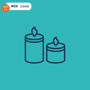 yanan mumlar simgesi