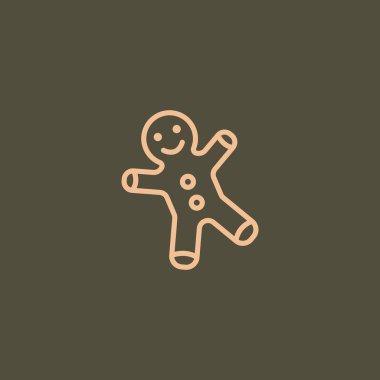 Noel zencefilli kurabiye simgesi