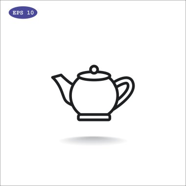 Klasik seramik çaydanlık simgesi