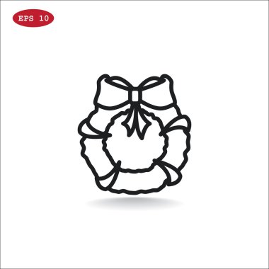 Noel çelenk simgesi