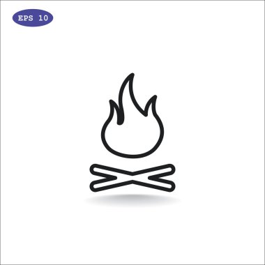 kamp ateşi, şenlik ateşi simgesi