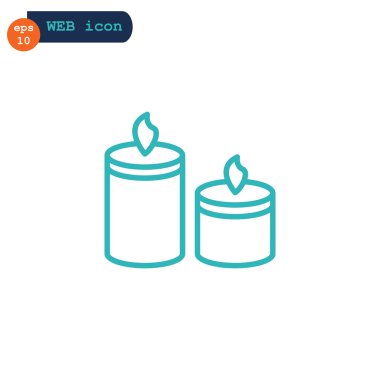 Mumlar düz simgesi. 