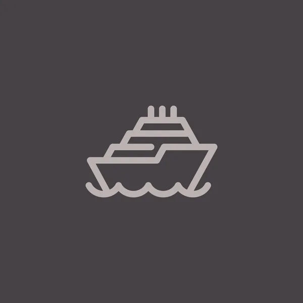 Ship flat icon — Stock Vector