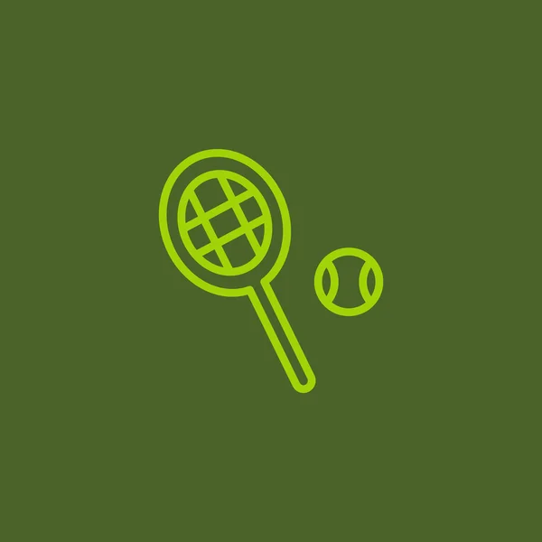 Tennisschläger und Ballsymbol — Stockvektor