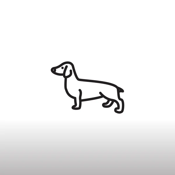 Dachshund Perro icono — Vector de stock