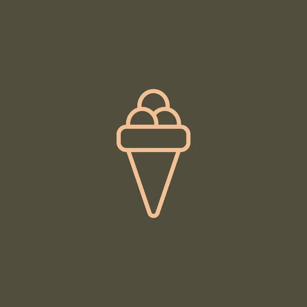 Icono de helado — Vector de stock