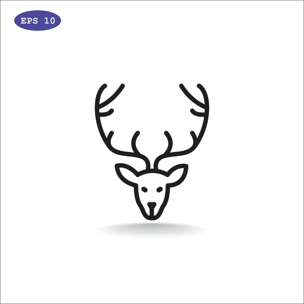 Deer head icon — Stock Vector