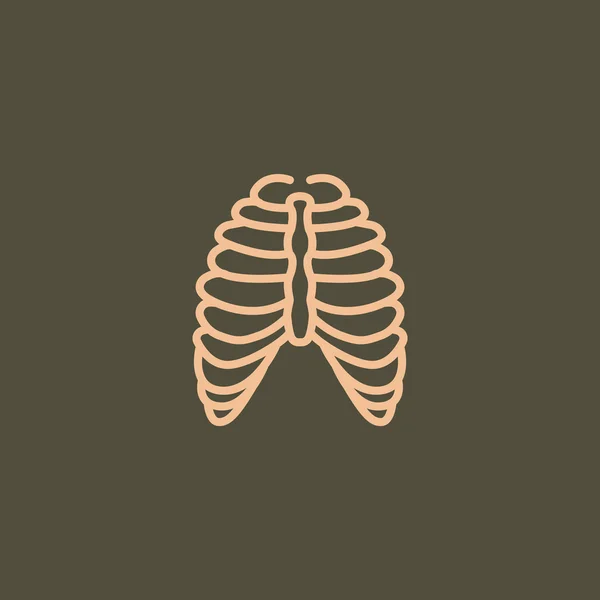 Ícone de tórax humano —  Vetores de Stock