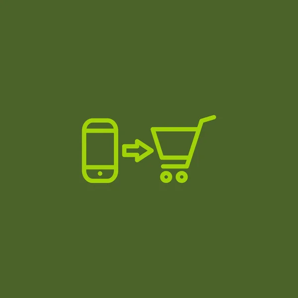 Mobile phone purchase icon — Stock Vector