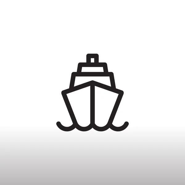Crucero, icono del barco — Vector de stock