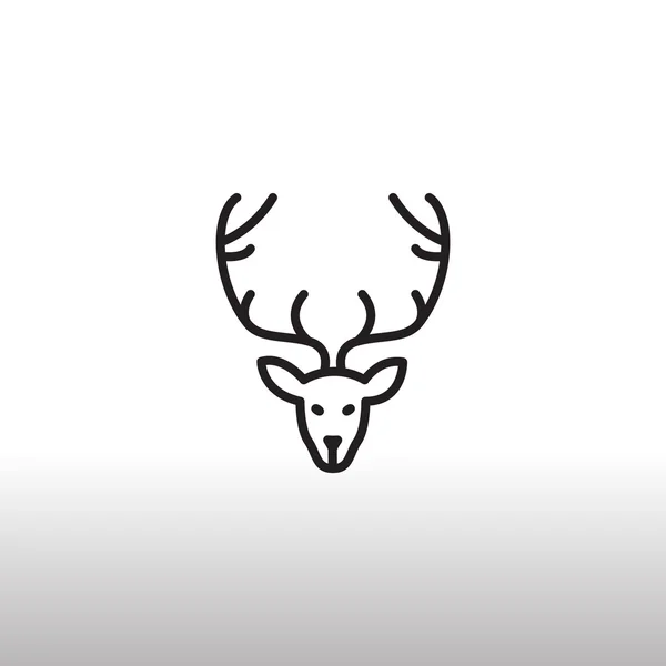 鹿头图标 — 图库矢量图片