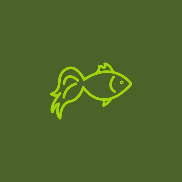 Fisch-Haustier-Symbol — Stockvektor