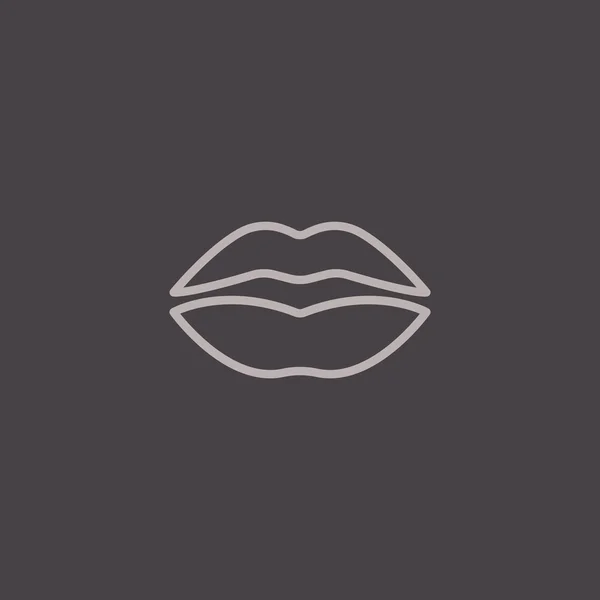 Mujer labios icono — Vector de stock