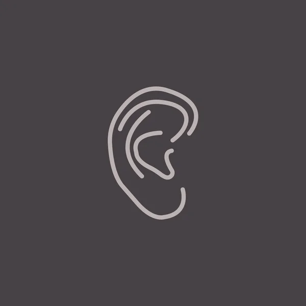 Human ear icon — Stock Vector