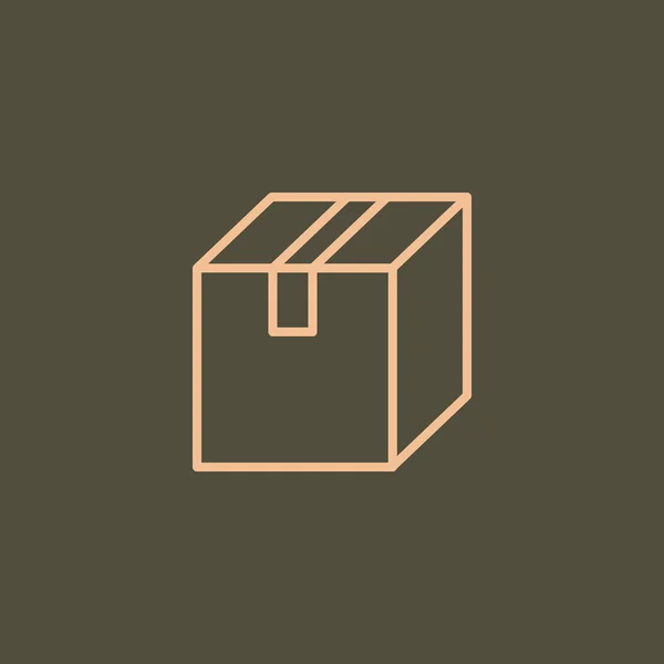 Icono de caja de cartón — Archivo Imágenes Vectoriales