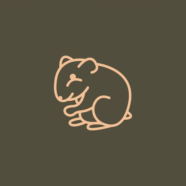 Hamster dierlijke pictogram — Stockvector