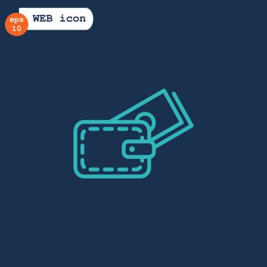 Para simgesi olan cüzdan