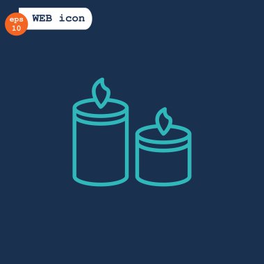 yanan mumlar simgesi