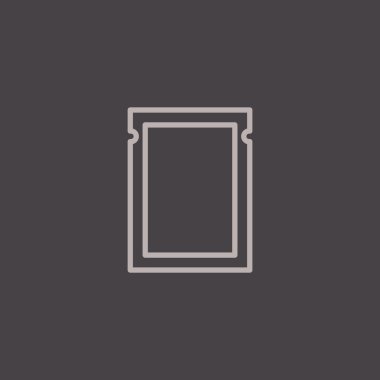 Polietilen mühürlü kapalı çanta simgesi