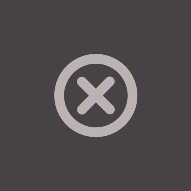 Yanlış düz simgesi.