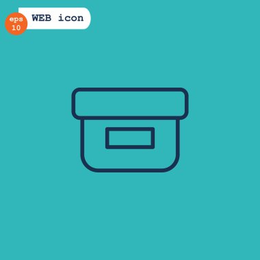 Kağıt gıda konteyner simgesi