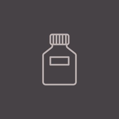 sıvı simge için cam şişe