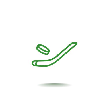 buz hokeyi puck ve sopa simgesi