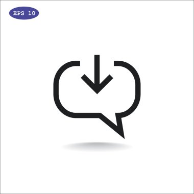 gelen sohbet ileti simgesi