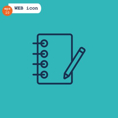 defter ve kalem simgesini