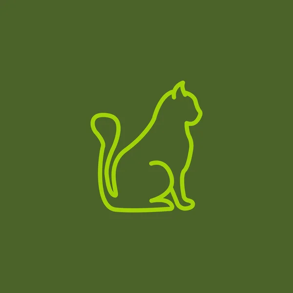 Gato mascota, animal icono — Vector de stock